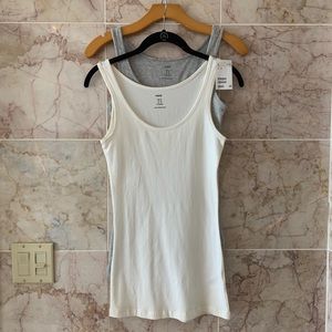 HM Bundle of 2 tanks, white & gray, XS